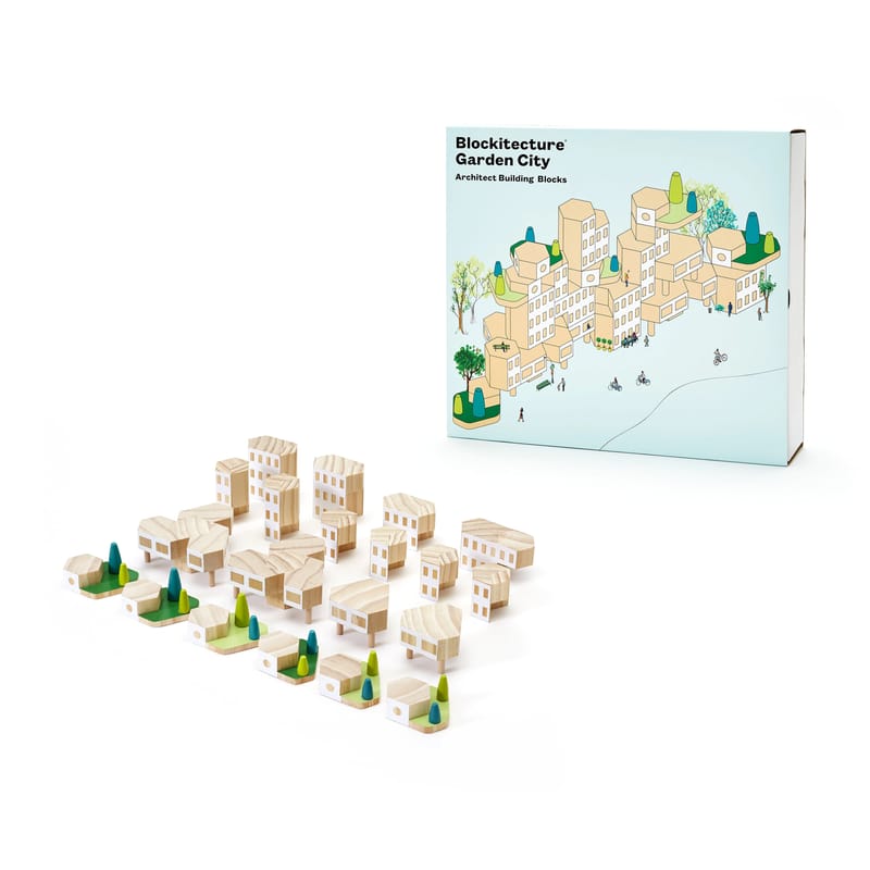 Décoration - Pour les enfants - Blocs de construction Blockitecture - Garden City Mega bois multicolore / 20 pièces - Bois - Areaware - Multicolore - Pin