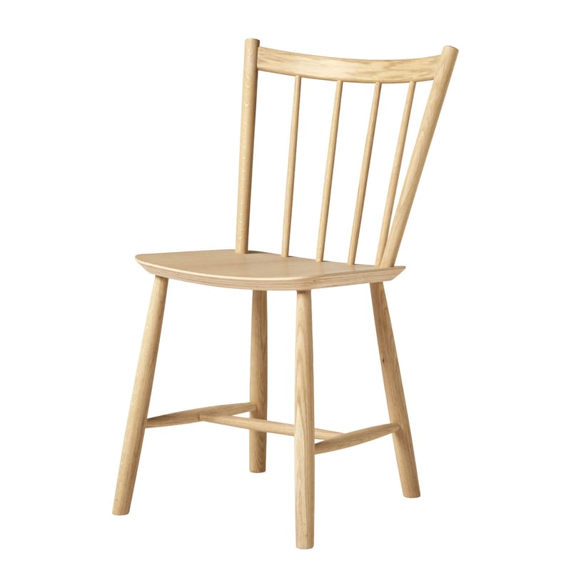 Mobilier - Chaises, fauteuils de salle à manger - Chaise J41 bois naturel / Réédition 1950 - Hay - Chêne laqué mat - Chêne laqué