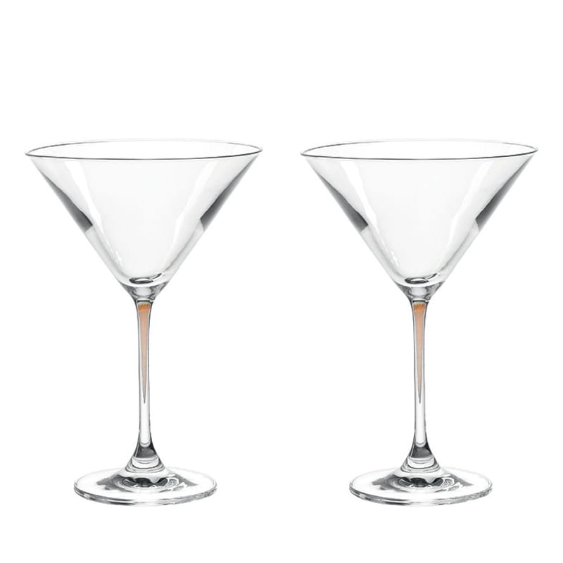 Table et cuisine - Verres  - Coupe à cocktail La Perla verre marron transparent / Set de 2 - Leonardo - Marron - Verre Teqton®