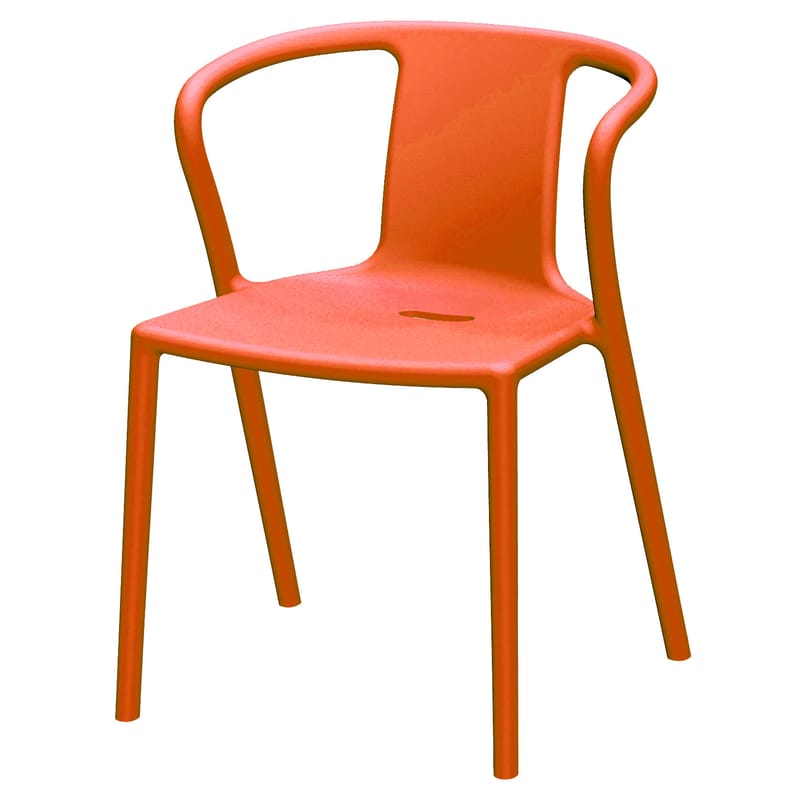 Mobilier - Chaises, fauteuils de salle à manger - Fauteuil empilable Air-Armchair plastique orange / Jasper Morrison, 2006 - Magis - Orange - Polypropylène