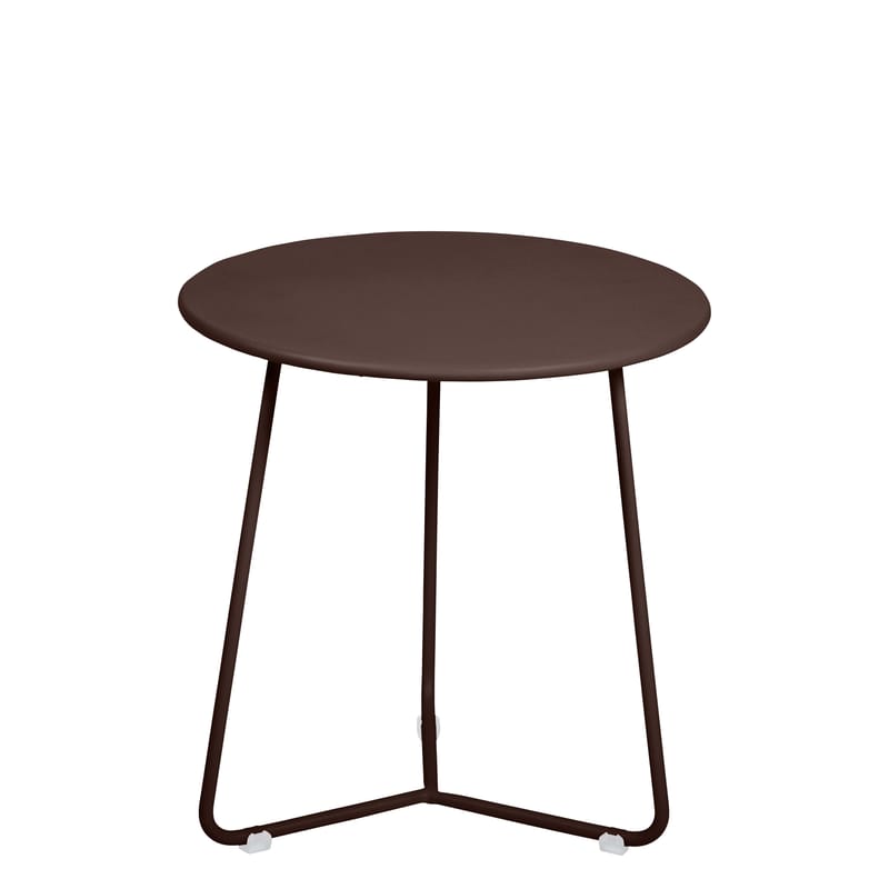 Mobilier - Tables basses - Table d\'appoint Cocotte métal marron / Tabouret - Ø 34 x H 36 cm - Fermob - Rouille - Acier peint