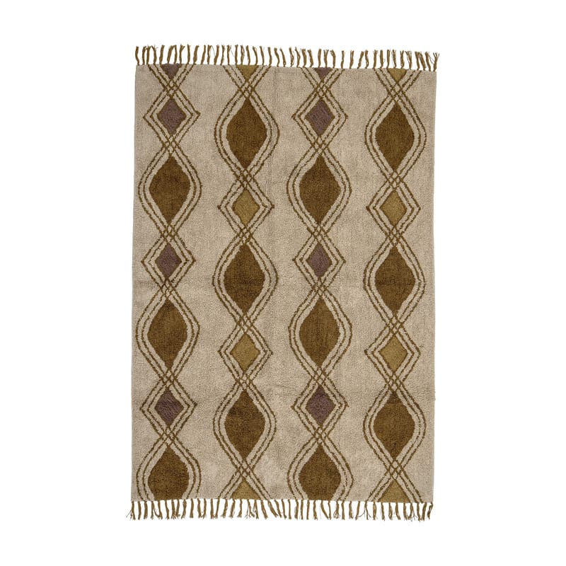 Décoration - Tapis - Tapis Isadora  marron beige / 200 x 140 cm - Bloomingville - Naturel - Coton