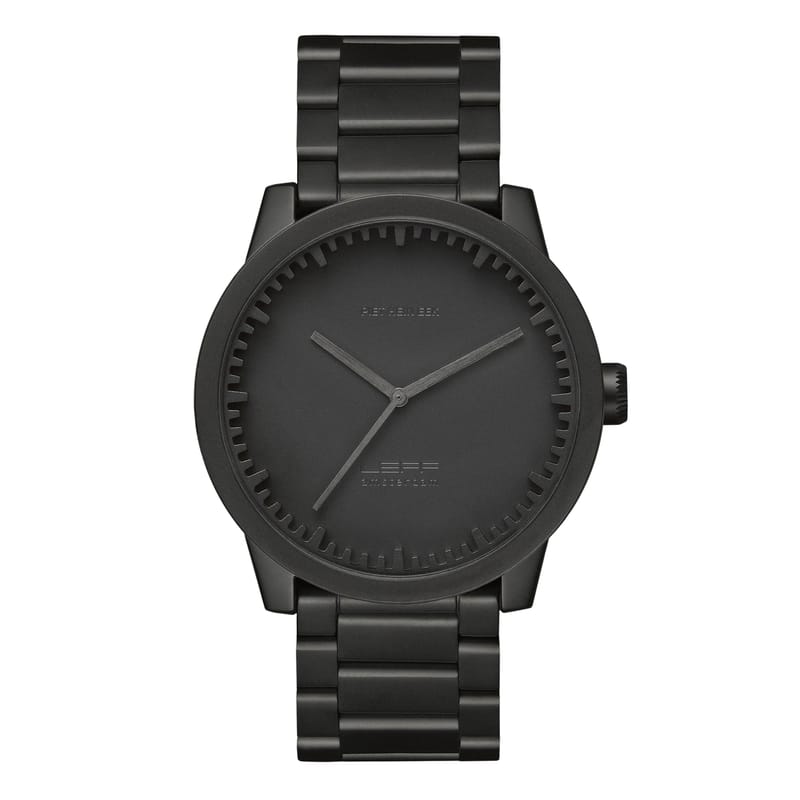 Accessories - Watches - S42 Watch metal black Steel wristband - LEFF amsterdam - Mate black - 316L stainless steel, Saphir glass