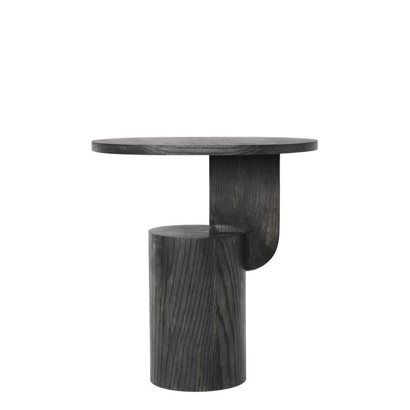Möbel - Couchtische - Beistelltisch Insert holz schwarz / H 50 cm - Holz - Ferm Living - Schwarz - Gebeizte Massiveiche