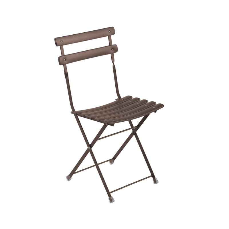 Mobilier - Chaises, fauteuils de salle à manger - Chaise pliante Arc en Ciel métal - Emu - Fer ancien - Acier verni