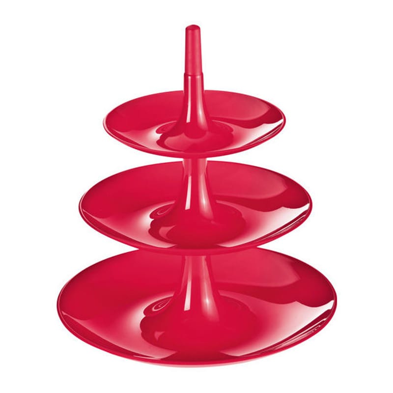 Table et cuisine - Plateaux et plats de service - Serviteur Babell XS plastique rouge / Ø 20 x H 22 cm - Koziol - Framboise - Polypropylène