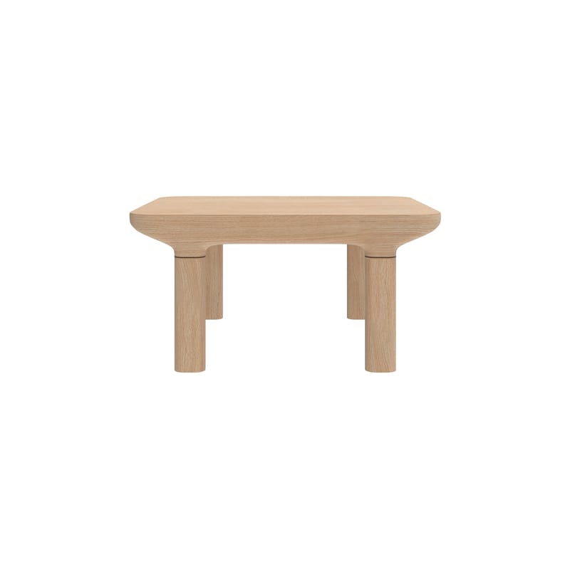 Mobilier - Tables basses - Table basse Camille bois naturel / 62 x 50 x H 29,5 cm - Hartô - Chêne - Chêne massif, MDF plaqué chêne