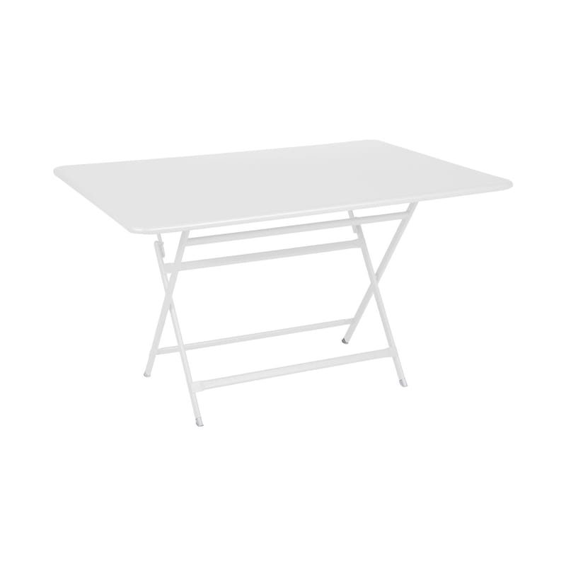 Jardin - Tables de jardin - Table pliante Caractère métal blanc / 128 x 90 cm - 6 personnes - Fermob - Blanc coton - Acier