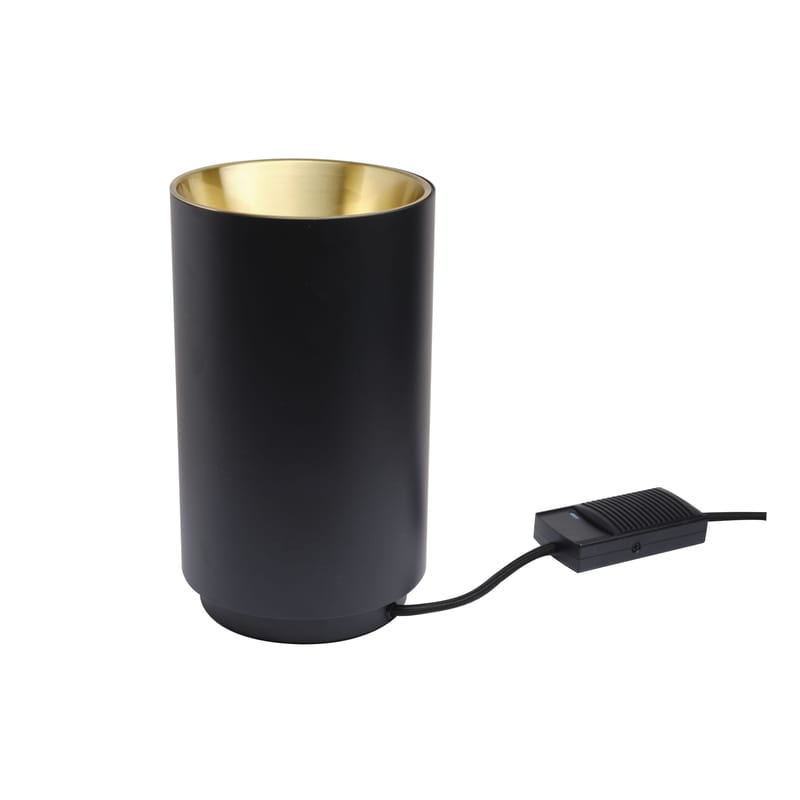 Luminaire - Lampadaires - Lampe à poser Tobo métal noir / Ø 14 x H 24 cm - DCW éditions - Noir - Acier, Laiton