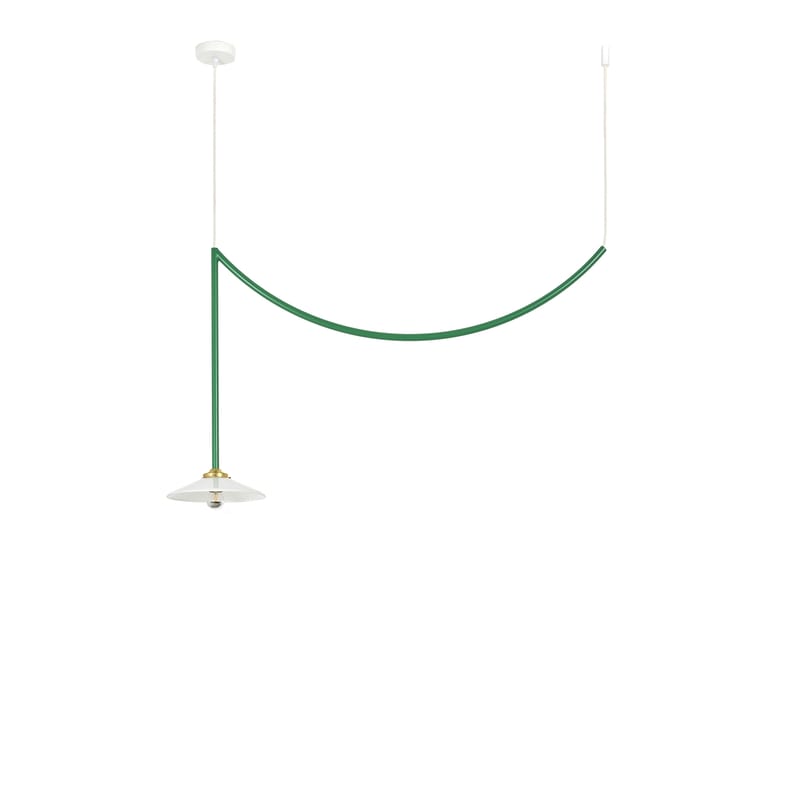 Luminaire - Suspensions - Plafonnier Ceiling Lamp n°5 métal vert / H 56 x L 100 cm - valerie objects - Vert - Acier, Verre
