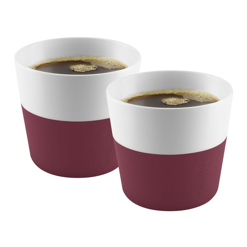 Table et cuisine - Tasses et mugs - Gobelet Lungo céramique violet / Set de 2 - 230 ml - Eva Solo - Grenade - Porcelaine, Silicone