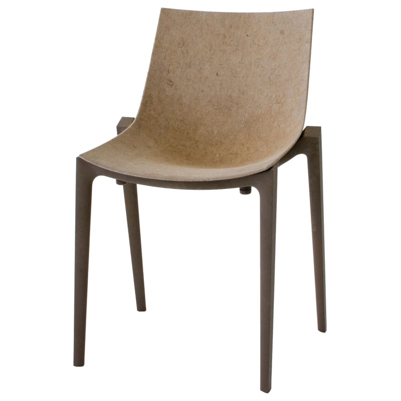 Furniture - Zartan Eco Stacking chair cane & fibres beige Jute fiber - Magis - Beige seat / Dark brown legs - Jute fibre, Recycled polypropylene