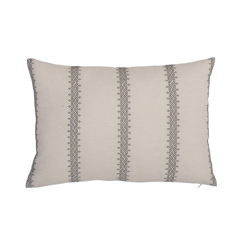 Décoration - Coussins - Coussin  tissu blanc noir / 35 x 50 cm - Coton - Bloomingville - Noir & blanc - Coton, Polyester