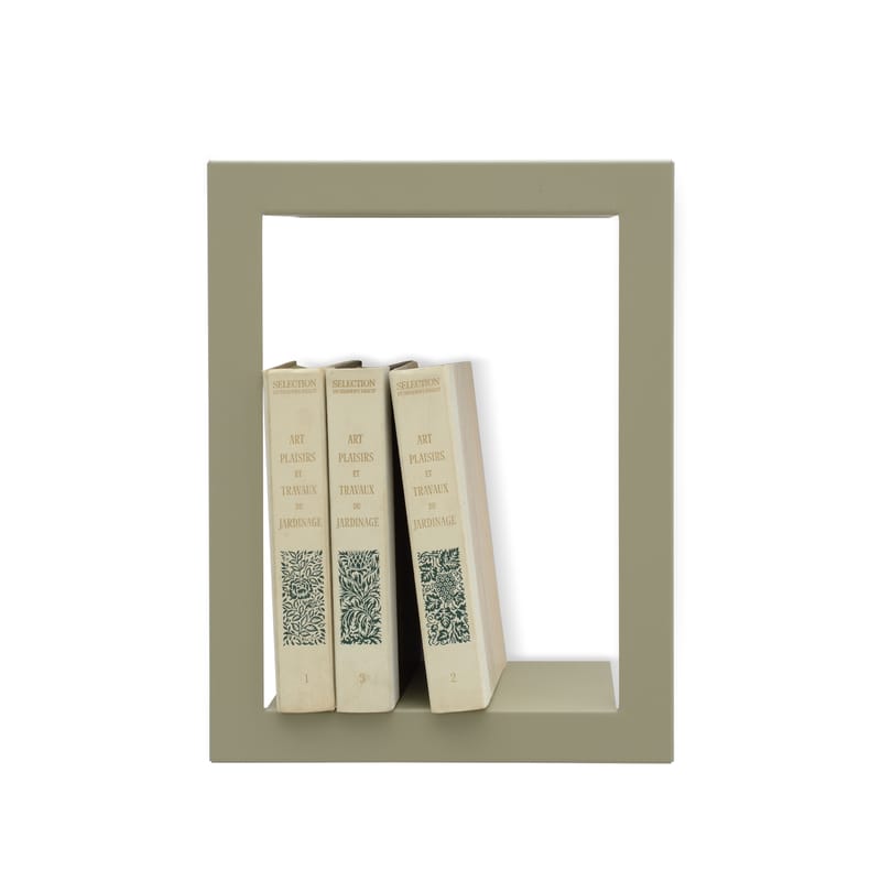 Mobilier - Etagères & bibliothèques - Etagère Bighigh métal vert gris / L 28 x H 36 cm - Presse citron - Lichen - Acier laqué