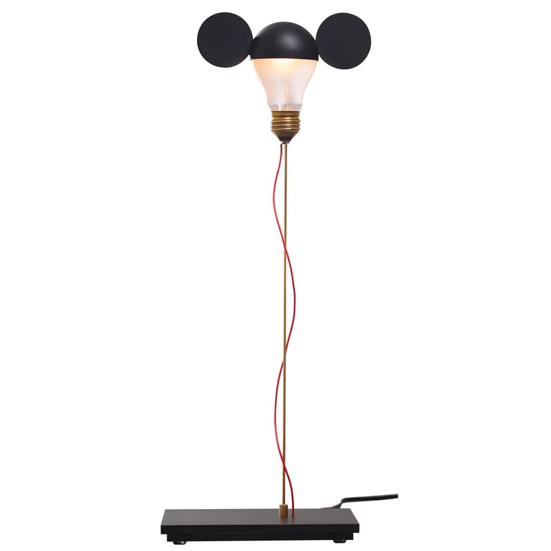 Luminaire - Lampes de table - Lampe de table I Ricchi Poveri Toto métal noir / H 53 cm - Ingo Maurer, 2014 - Ingo Maurer - Noir - Acier, Laiton