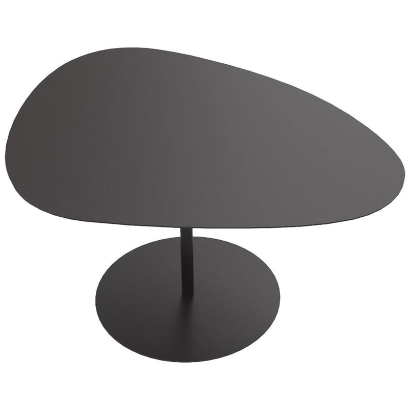 Mobilier - Tables basses - Table basse Galet n°2 INDOOR métal noir / 58 x 75 x H 39 cm - Matière Grise - Noir - Acier
