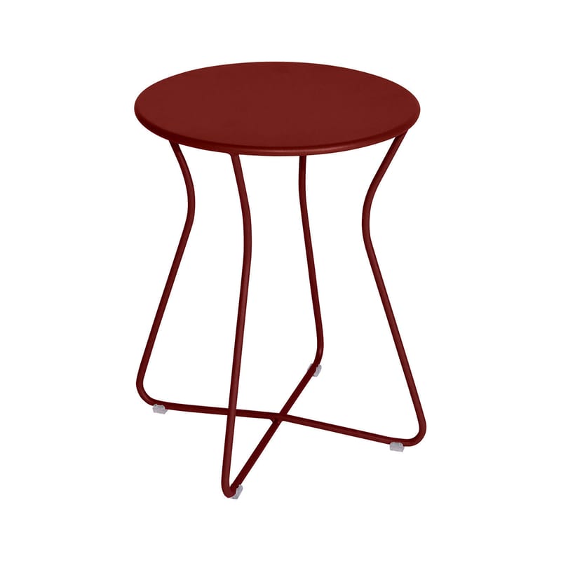 Mobilier - Tables basses - Tabouret Cocotte métal rouge / Table d\'appoint - H 45 cm - Fermob - Piment - Acier