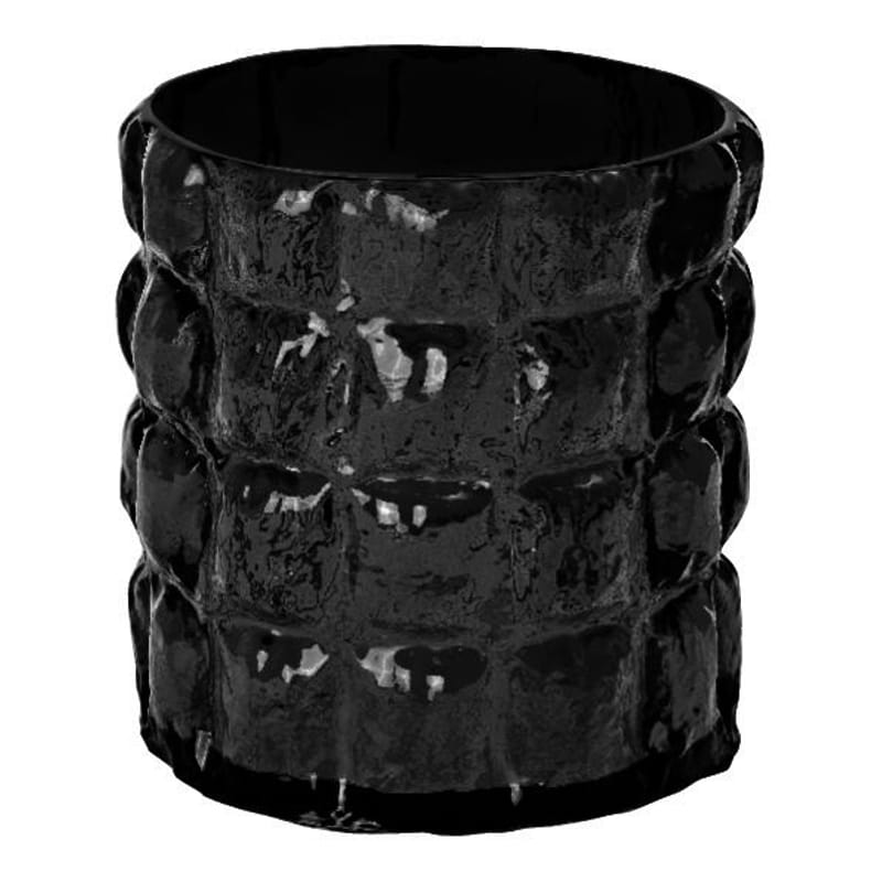 Décoration - Vases - Vase Matelasse plastique noir / Seau à glace / Corbeille - Kartell - Noir opaque - Polycarbonate