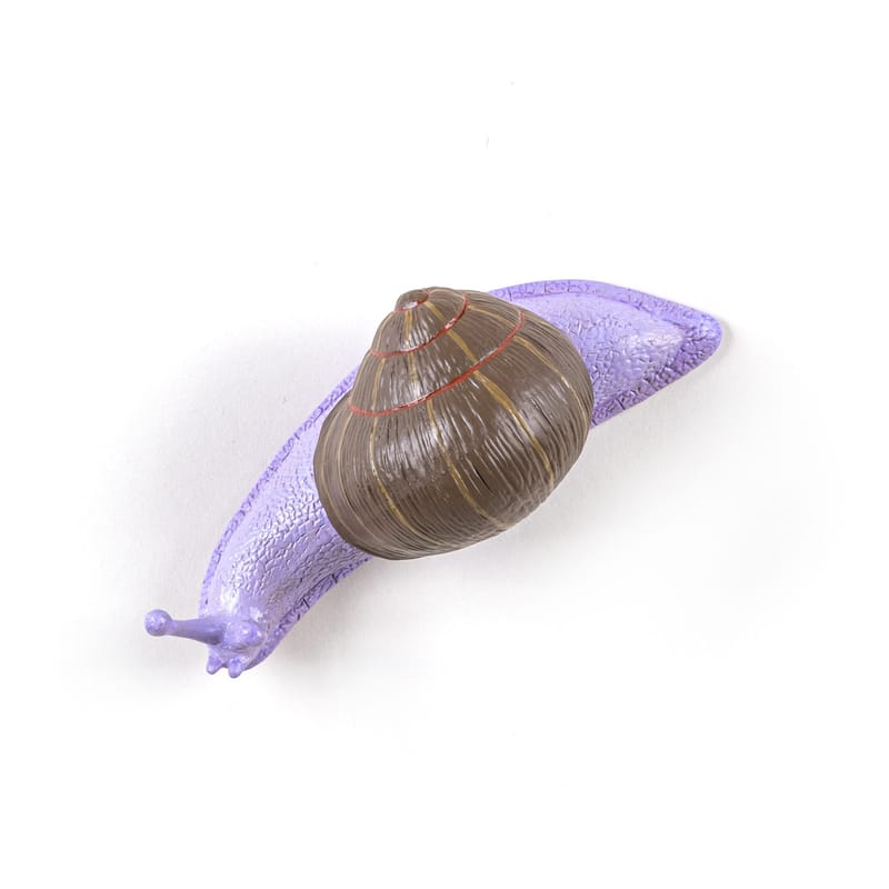 Arredamento - Mobili per bambini - Appendiabiti Snail Awake materiale plastico multicolore / Escargot - Resina - Seletti - Viola & marrone - Resina