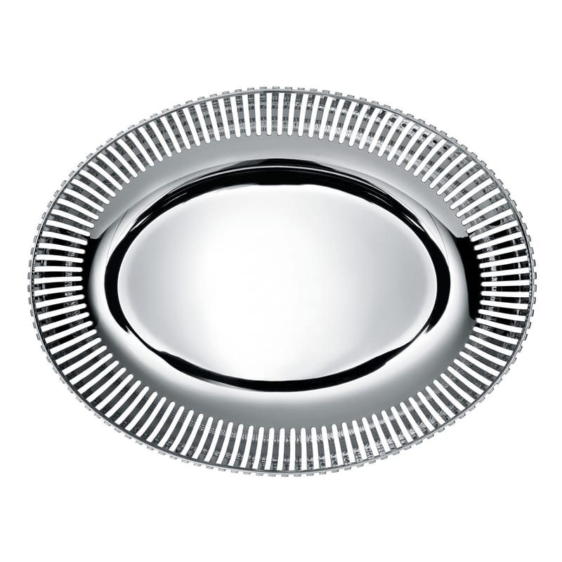 Fruttiera Ovale Alessi Design - Acciaio Inox 18/10, 26 Cm, Elegante E Funzionale Per Frutta EPane - Foto 2