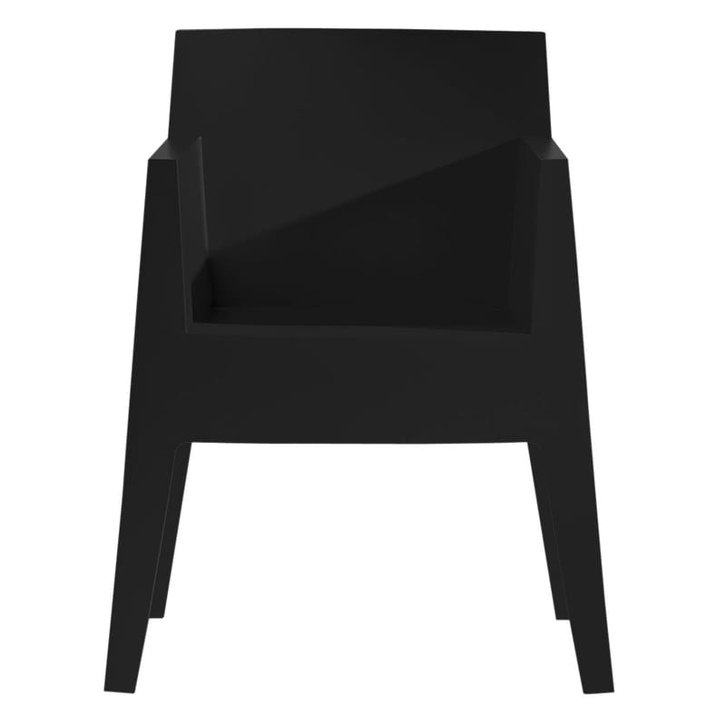 Mobilier - Chaises, fauteuils de salle à manger - Fauteuil empilable Toy plastique noir - Driade - Noir - Polypropylène