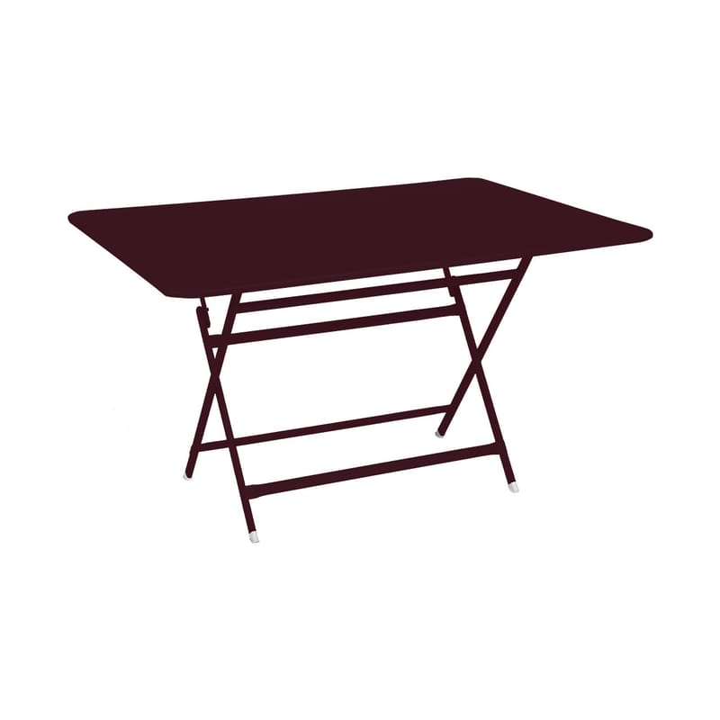 Outdoor - Garden Tables - Caractère Foldable table metal red / 128 x 90 cm - 6-seater / Metal - Fermob - Black cherry - Steel