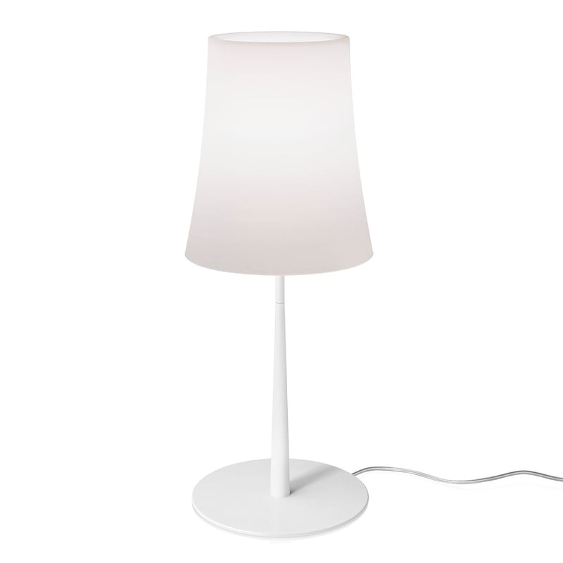 Luminaire - Lampes de table - Lampe de table Birdie Easy Large plastique blanc / H 62 cm - Foscarini - Blanc - Aluminium laqué, Polycarbonate