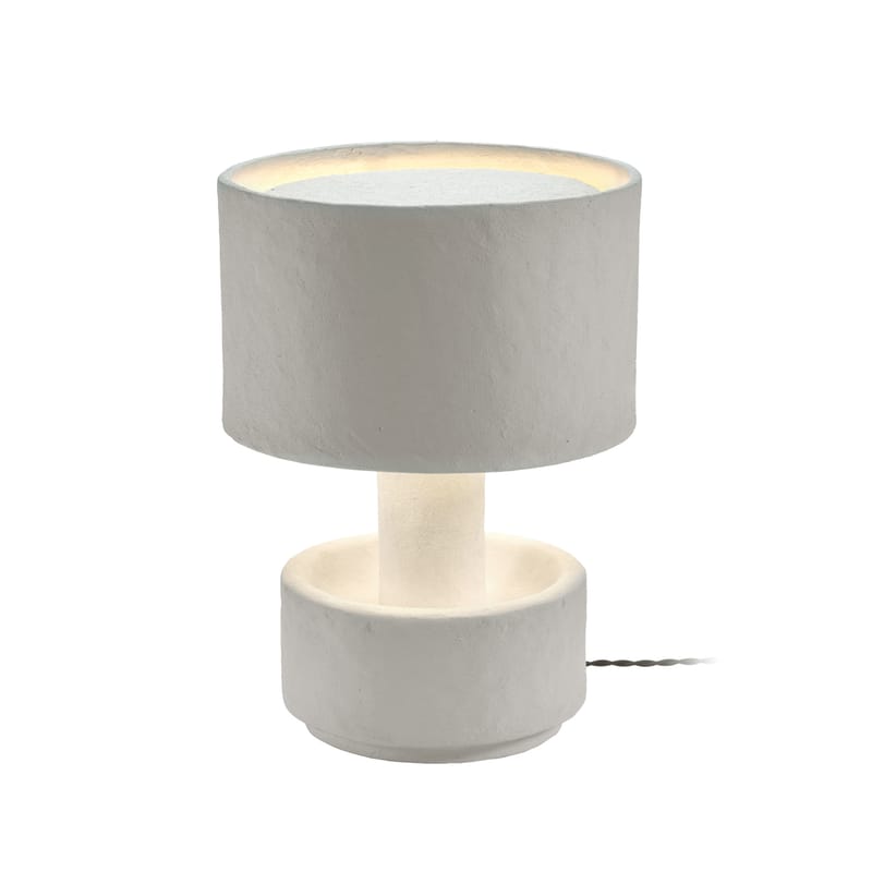 Luminaire - Lampes de table - Lampe de table Earth papier blanc / Papier mâché recyclé - Ø 32 x H 44 cm - Serax - Blanc -  Papier mâché recyclé