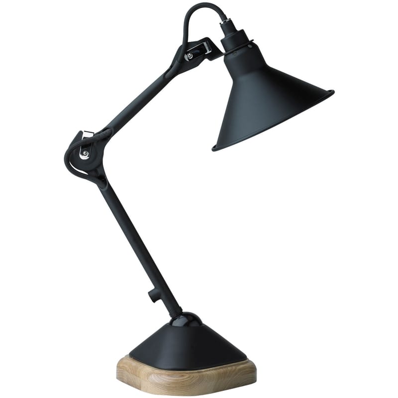 Luminaire - Lampes de table - Lampe de table N°207 Cybèle métal noir / Lampe Gras - DCW éditions - Chêne / Noir mat - Acier, Chêne