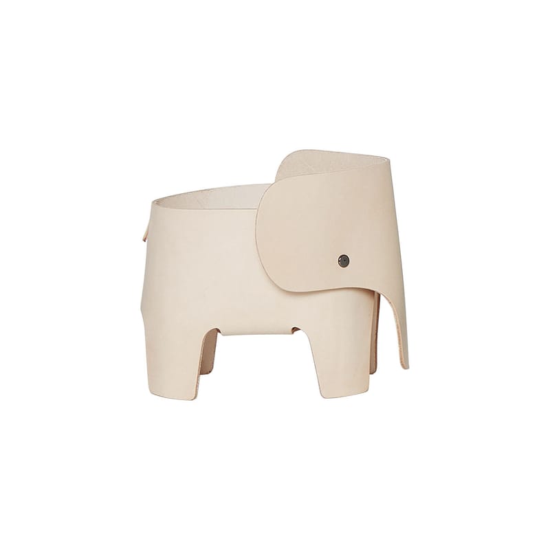 Décoration - Pour les enfants - Lampe sans fil rechargeable Elephant cuir beige / Fait main en France - EO - Naturel - Cuir de première qualité