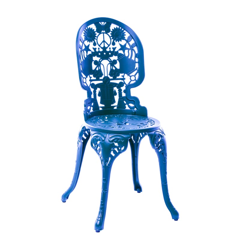 Möbel - Stühle  - Stuhl Industry Garden metall blau / himmelblau - Seletti - Himmelblau - Aluminium