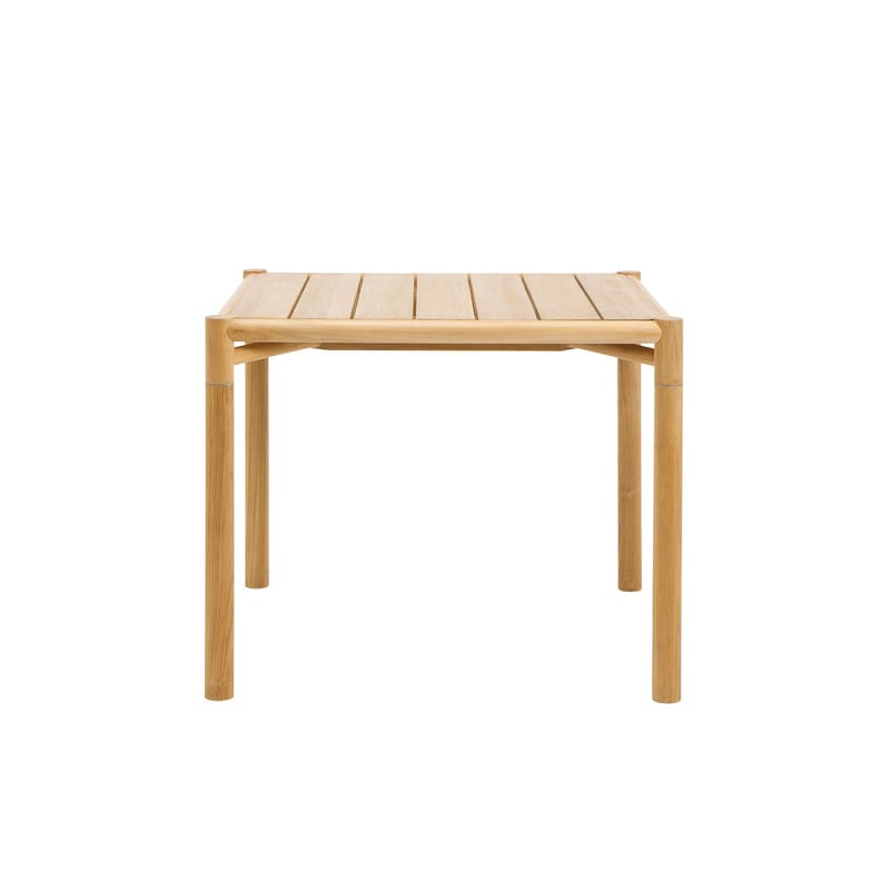Jardin - Tables de jardin - Table carrée Kilt bois naturel / 91 x 91 cm - Teck naturel - Ethimo - Teck naturel - Teck certifié FSC
