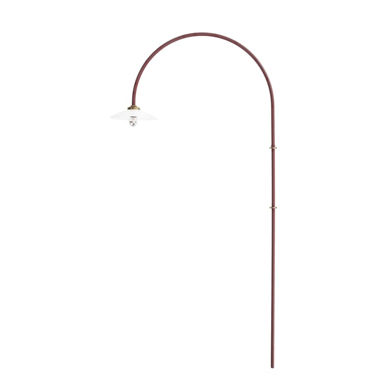 Luminaire - Appliques - Applique avec prise Hanging Lamp n°2 métal rouge / H 235 x L 75 cm - valerie objects - Rouge - Acier, Verre