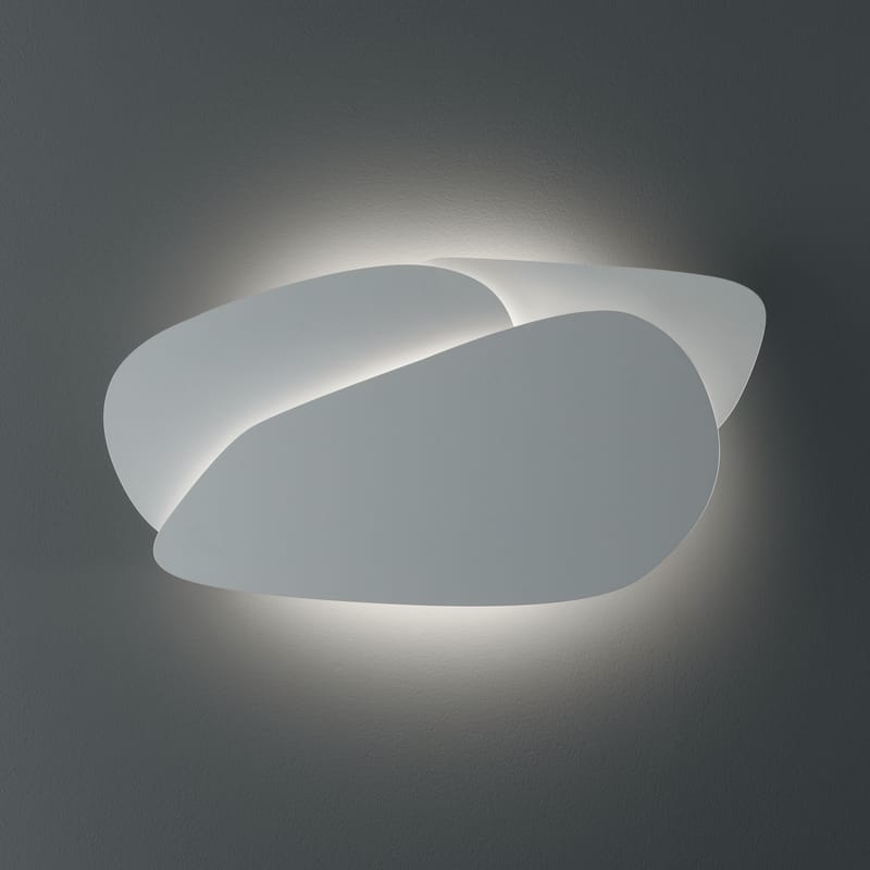 Luminaire - Appliques - Applique Pedra LED métal blanc / L 60 x H 32 cm - Carpyen - Blanc - Métal laqué