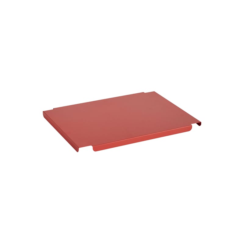 Décoration - Pour les enfants - Couvercle  métal rouge / Pour panier Colour Crate Medium 26,5 x 34,5 cm - Hay - Rouge - Acier
