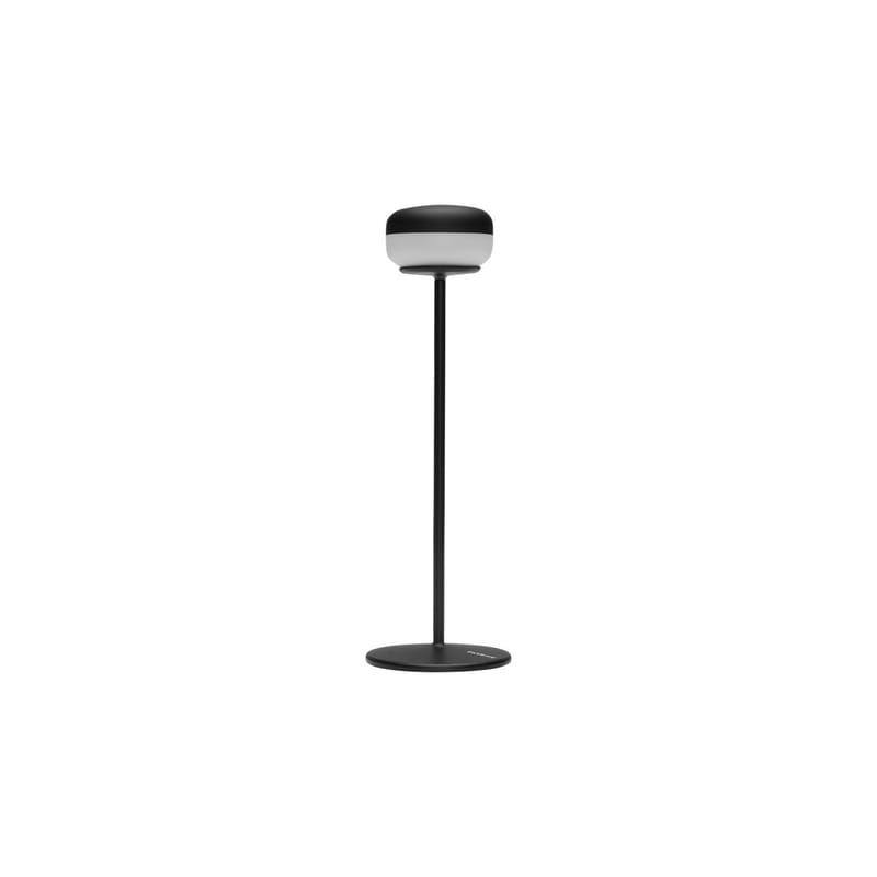 Luminaire - Lampes de table - Lampe extérieur sans fil rechargeable Cheerio LED métal gris / Ø 8 x H 25,8 cm - Fatboy - Anthracite - ABS, Acier inoxydable, Silicone