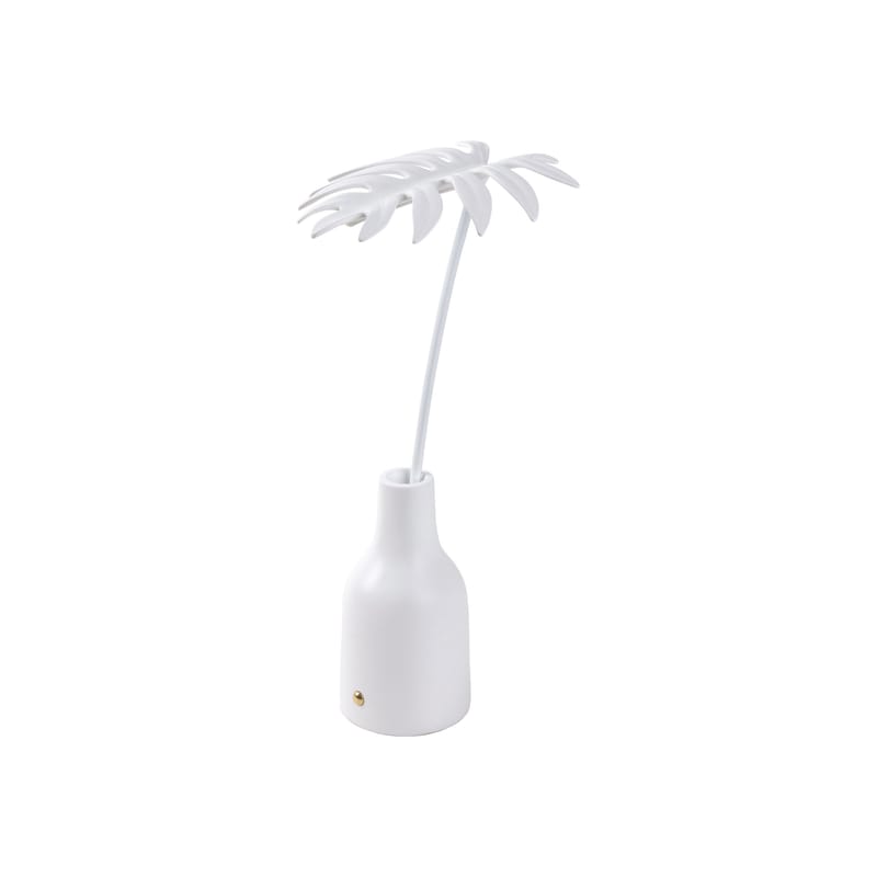 Luminaire - Lampes de table - Lampe sans fil rechargeable Leaf Lamp - Stellou plastique blanc / LED - Seletti - Stellou / Blanc - Résine