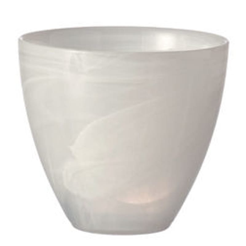 Décoration - Bougeoirs, photophores - Photophore Alabastro verre blanc / H 9 cm - Leonardo - Blanc - Verre