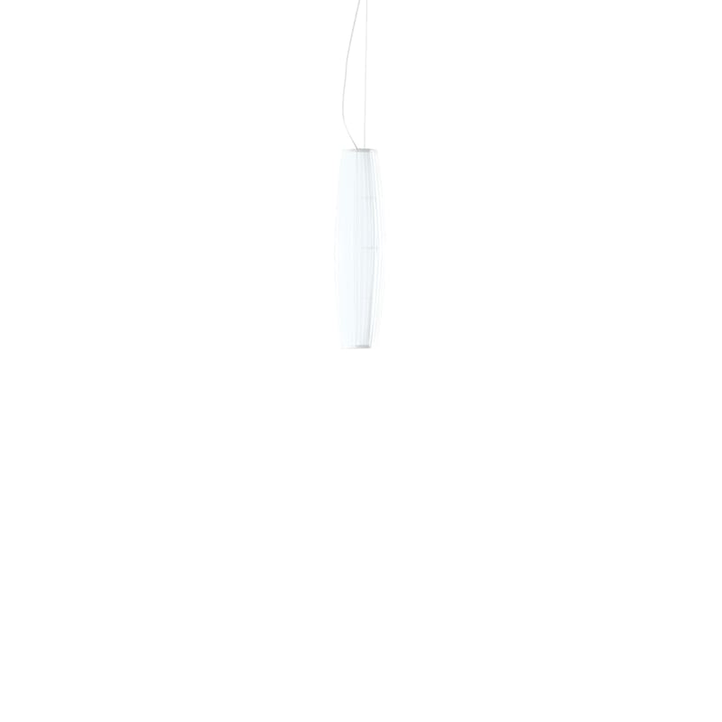 Luminaire - Suspensions - Suspension Colonne tissu blanc / H 60 cm - Dix Heures Dix - H 60 cm / Blanc - Tissu polyester