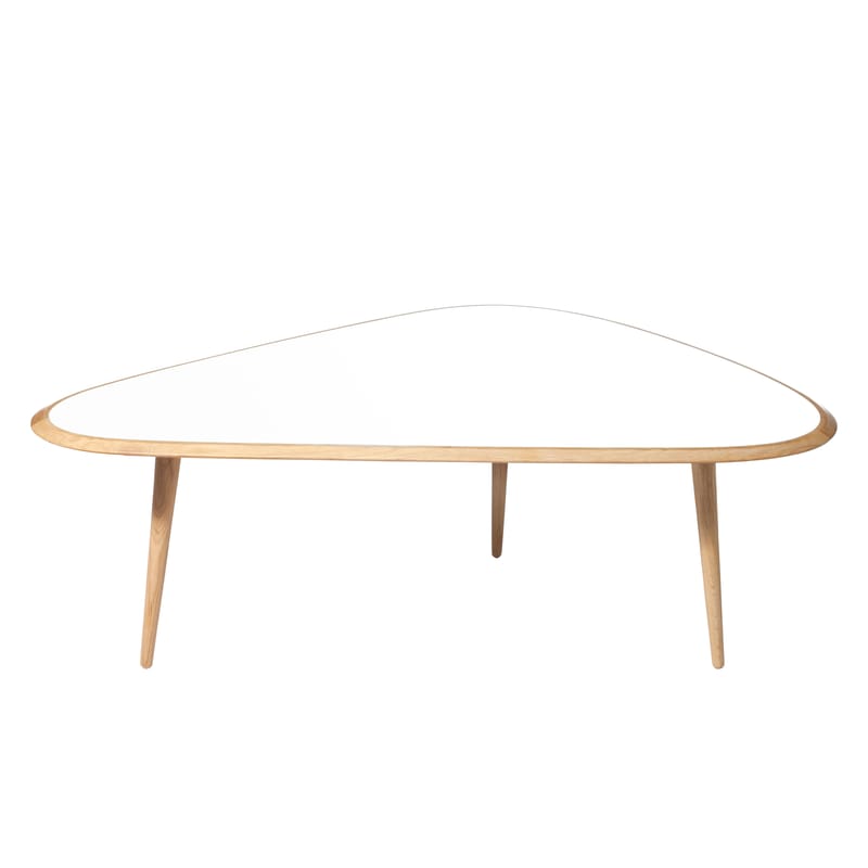 Mobilier - Tables basses - Table basse Large blanc bois naturel / 130 x 85 cm - Laque - RED Edition - Blanc laqué - Chêne massif, Laque traditionnelle