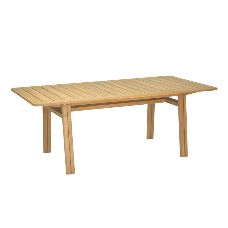 Jardin - Tables de jardin - Table rectangulaire Lodge bois naturel / Teck - Vlaemynck - Teck - Teck non huilé
