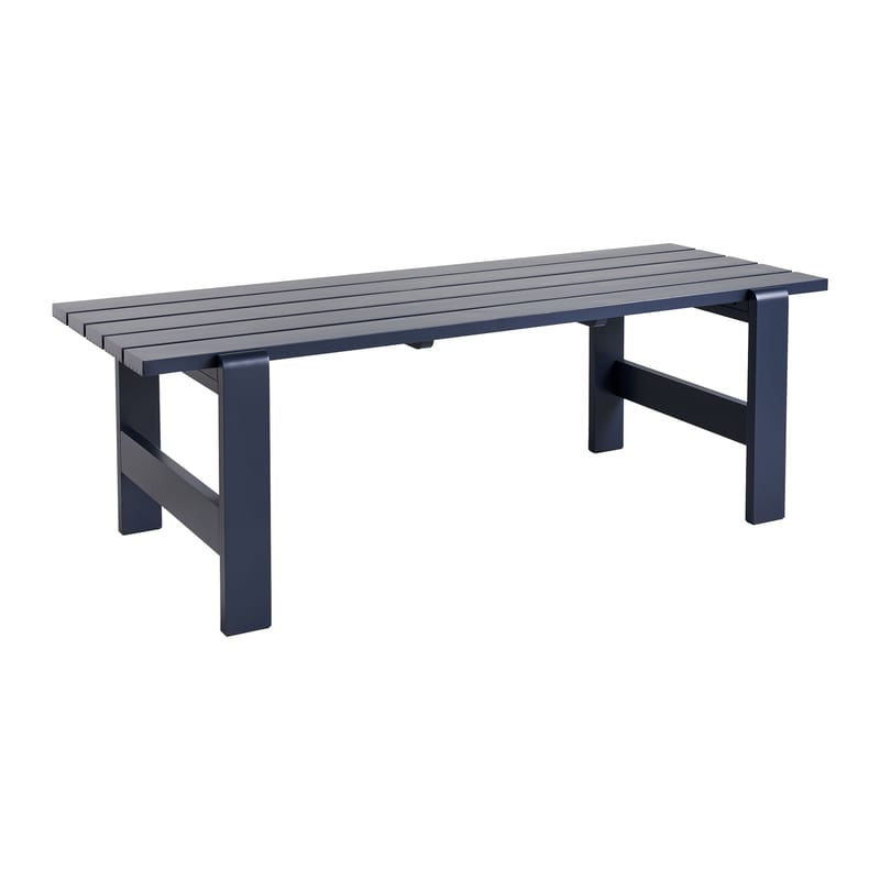 Jardin - Tables de jardin - Table rectangulaire Weekday bois bleu / 230 x 83 cm - Hay - Bleu acier - Pin massif FSC