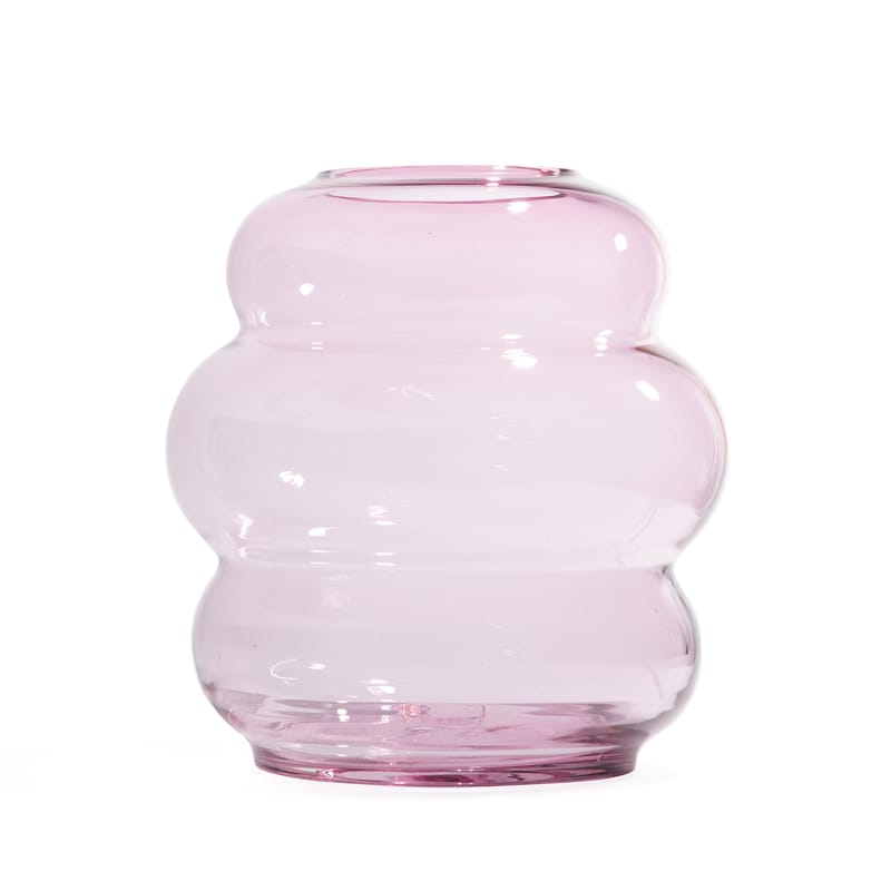Décoration - Vases - Vase Muse XL verre rose violet / Cristal de Bohême - Ø 26 x H 30 cm - Fundamental Berlin - Rubis - Cristal de Bohême