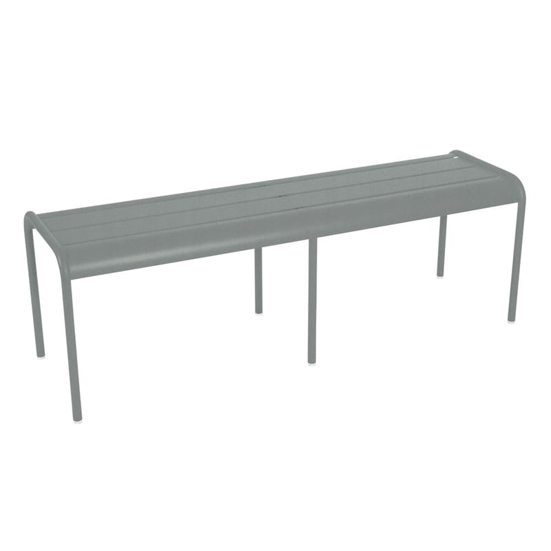 Furniture - Benches - Luxembourg Bench metal grey 3/4 seats / L 145 cm - Aluminium - Fermob - Lapilli grey - Lacquered aluminium