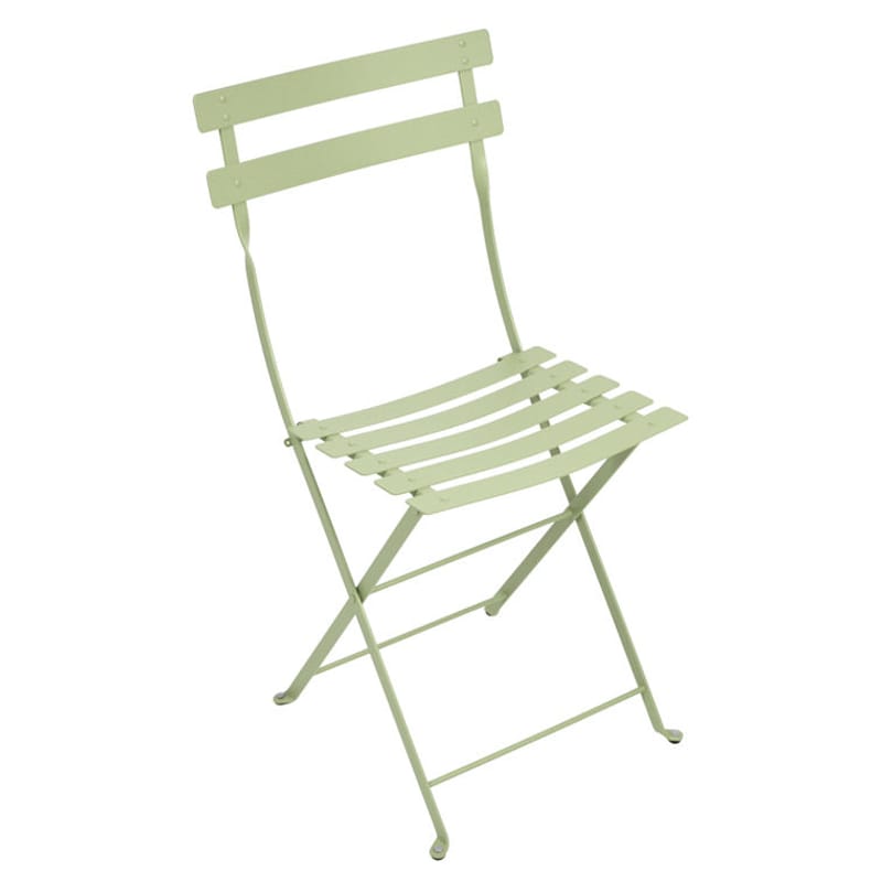 Mobilier - Chaises, fauteuils de salle à manger - Chaise pliante Bistro métal vert - Fermob - Tilleul - Acier laqué