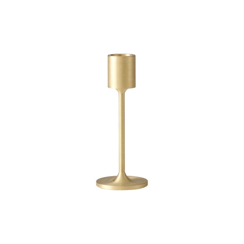 Dekoration - Kerzen, Kerzenleuchter und Windlichter - Kerzenleuchter Collect  SC58 gold metall / H 13 cm - Messing - &tradition - H 13 cm / Messing gebürstet - gebürstetes Messing