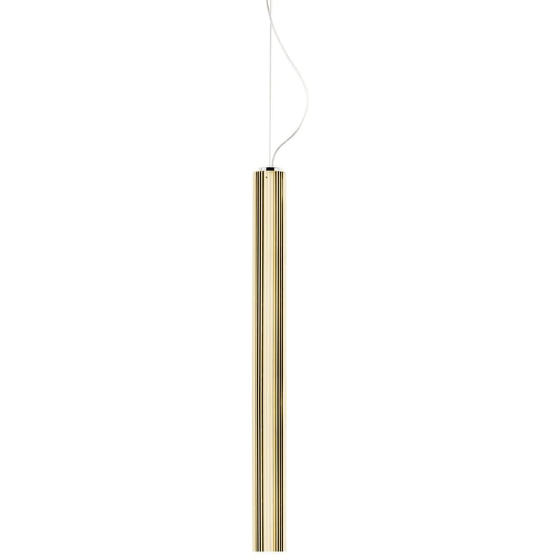 Lighting - Pendant Lighting - Rifly Pendant plastic material gold H 90 cm - Kartell - Gold - Mettalized polycarbonate