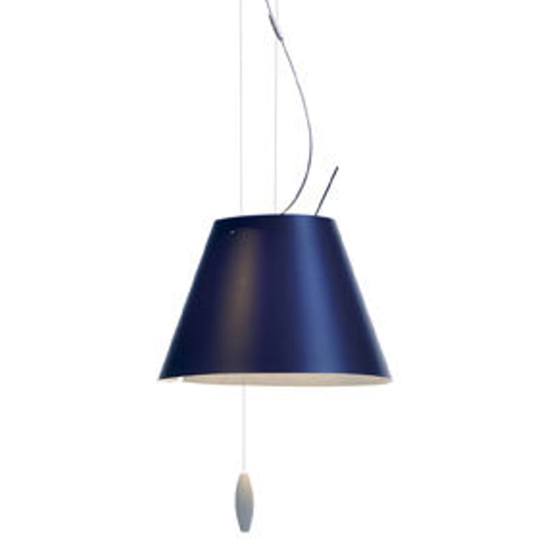 Luminaire - Suspensions - Suspension Costanzina plastique bleu Ø 26 cm - Luceplan - Bleu - Polycarbonate