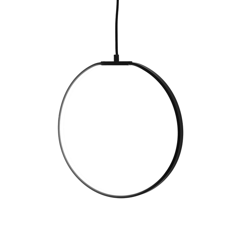 Luminaire - Suspensions - Suspension  métal noir LED / Ø 35 cm - Bloomingville - Noir - Métal laqué