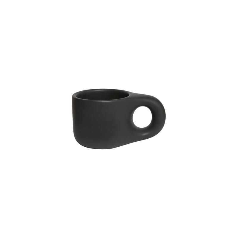 Table et cuisine - Tasses et mugs - Tasse Dough céramique noir / Ø 9 x H 7,7 cm - TOOGOOD - Charbon - Grès émaillé